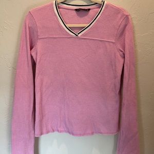 Abercrombie & Fitch Long Sleeve V-Neck Thermal Top